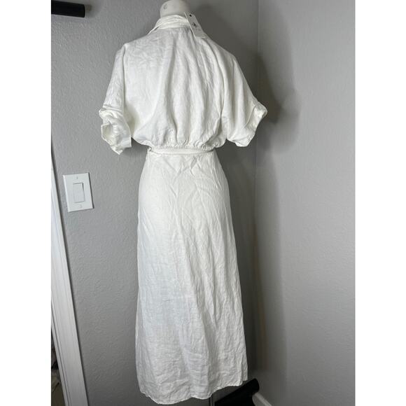 Just BEE Queen Chiara Dress V Neck Ecru XS - Picture 4 of 11